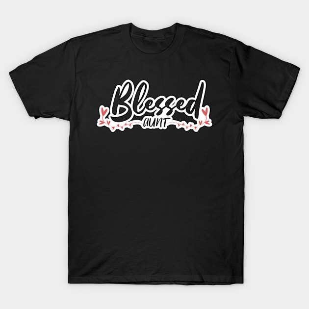 Blessed Aunt Hearts T-Shirt by SinBle